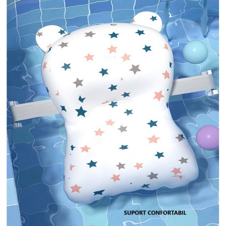 Cada de Baie, Flippy, pentru Copii 0 luni - 6 Ani, cu Termometru, Pliabila, Perna Suport Inclusa, din Plastic, 81.5 x 49 x 21.5 cm, Mov [4]