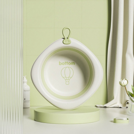 Cada Pliabila pentru Baie pentru Copii, Flippy, Cadita pentru Bebelusi, Model Romb cu Balon, Verde, 31.5x31.5x3.5 cm, 3L [4]