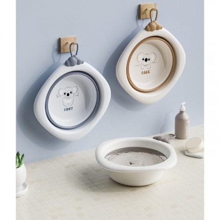 Cada Pliabila pentru Baie pentru Copii, Flippy, Cadita pentru Bebelusi, Model Romb pentru Picioare Koala, Gri, 30x30x3.5 cm, 4L [2]