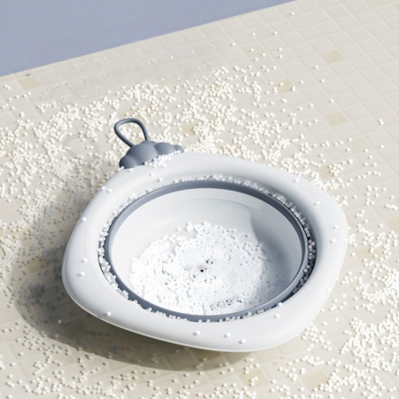 Cada Pliabila pentru Baie pentru Copii, Flippy, Cadita pentru Bebelusi, Model Romb pentru Picioare Koala, Gri, 30x30x3.5 cm, 4L [5]