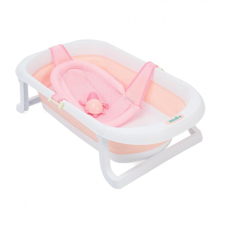 Jucarii, Copii & Bebe - Cadita pentru bebelusi cu reductor si termometru, Roz, U-Grow