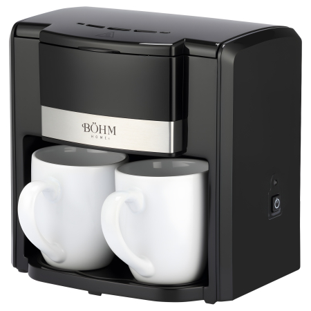Cafetiera cu filtru BoHM HOME BDCM6050B2C, 420-500 W, 0,6 L, 2 cesti, filtru permanent, 2 cani ceramice [0]