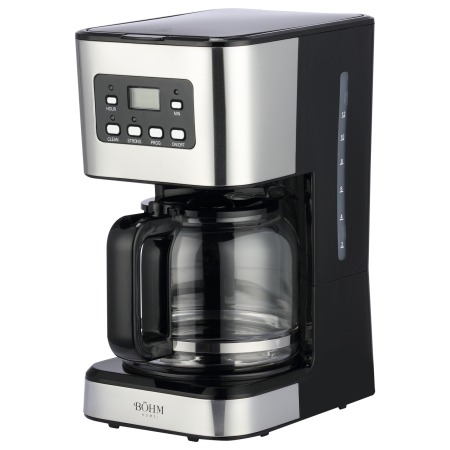 Casă și camping - Cafetiera cu filtru BoHM HOME BDCM9515SD, 950 W, 1,5 L, 12 cesti, programabila, functie Aroma, ecran LCD