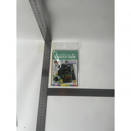 Caiet cu fise razuibile Flippy, DIY Magic Scratch, 12 File, Curcubeu, Creion din Lemn, Cartonase negre, A5, Multicolor [6]