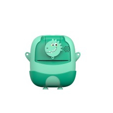 Jucarii, Copii & Bebe - Camera Instantanee pentru Copii, Flippy, cu Functie de Printare, Cablu USB-C, Bluetooth, Compatibil iOS/Android, Camera Frontala + Selfie, Model Iepure, Snur Inclus, Verde
