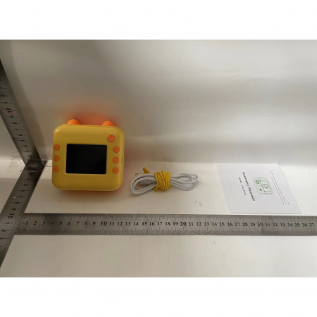 Camera Instantanee pentru Copii, Flippy, cu Functie de Printare, Cablu USB-C, Bluetooth, compatibil iOS/Android, Imprimare APP, Model Urechi, Snur Subtire Inclus, Portocaliu [1]