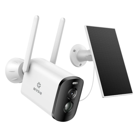 Camere de supraveghere - Camera performanta de supraveghere video ANNKE I81BL, de exterior, WiFi 4MP, Super HD, panou solar si baterie, comunicare audio bidirectionala, vedere nocturna IR, rezistenta la intemperii