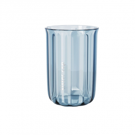 Pentru Casa si Camping - Cana de Apa pentru Clatit, Flippy, pentru Periuta de Dinti, 200 ml, 10.4 x 7.3 cm, Albastru Transparent