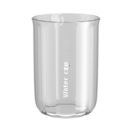 Suporturi baie - Cana de Apa pentru Clatit, Flippy, pentru Periuta de Dinti, 200 ml, 10.4 x 7.3 cm, Gri Transparent