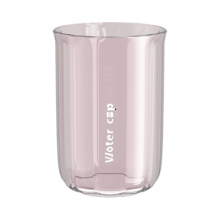 Pentru Casa si Camping - Cana de Apa pentru Clatit, Flippy, pentru Periuta de Dinti, 200 ml, 10.4 x 7.3 cm, Roz Transparent