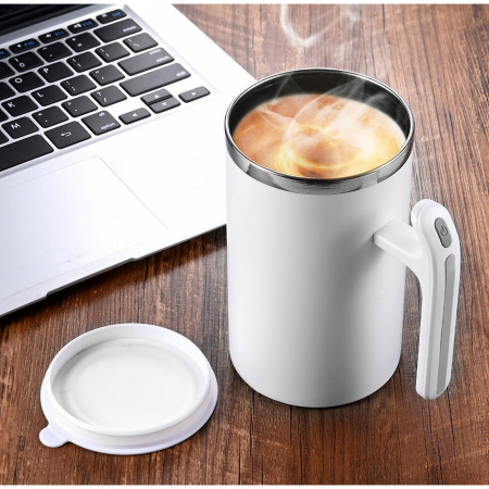 Cana portabila cu mixer incorporat, Flippy, pe baterii, 380 ml, alb [6]