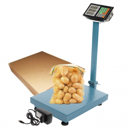 Cantare comerciale - Cantar cu afisaj dublu 300kg, brat rabatabil, 40x50cm