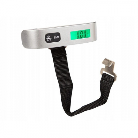 Cantar Digital de Mana Curea, Flippy, Cantar Portabil, Cantarire Bagaje, Capacitate 50 kg, Functie de Tara, 12.5 x 2.8 x 2.8 cm, Alb-Negru [9]