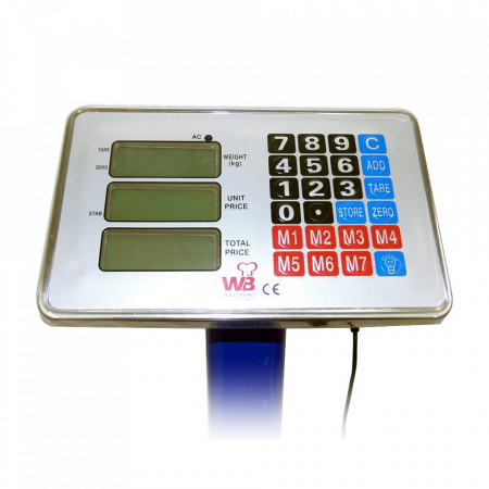Cantar electronic de podea tip platforma 700 Kg cu brat pliabil, Wellberg [2]