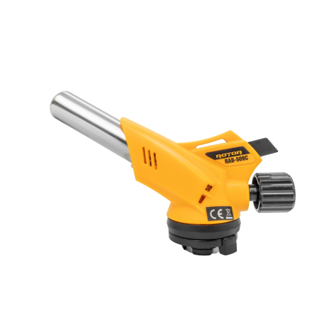 Casă și camping - Cap arzator pentru butelie gaz spray, placa ceramica, aprindere piezo, conectare bayonet ROTOR RAB-509C