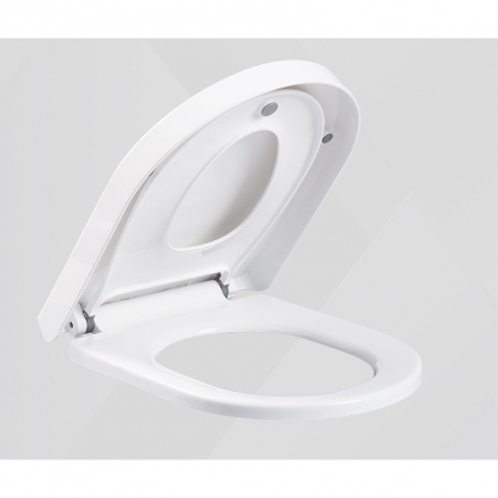 Capac de Toaleta cu Reductie 2 in 1, Flippy, pentru Copii si Adulti, Coborare Lenta si Silentioasa, Instalare Usoara, din PP5 , in Forma de U Patrat, Alb [4]