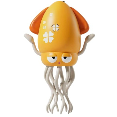 Caracatita Dansatoare, Flippy, +3 Ani, 3 Moduri, din ABS, Incarcare USB, cu Undita Inclusa, 12.6 x 7.6 x 20.7 cm, Galben [4]