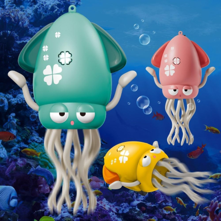 Caracatita Dansatoare, Flippy, +3 Ani, 3 Moduri, din ABS, Incarcare USB, cu Undita Inclusa, 12.6 x 7.6 x 20.7 cm, Verde [3]