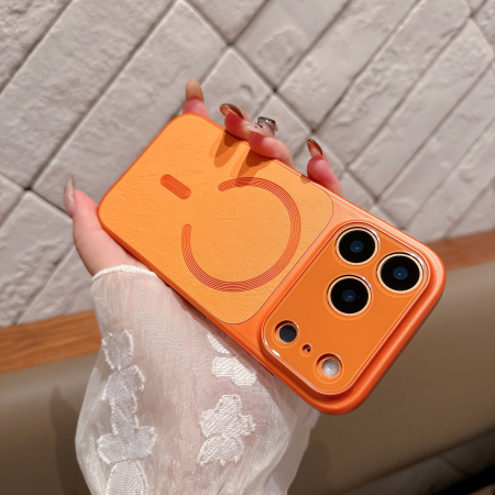 GSM - Carcasa Magnetica Mata, Flippy, pentru iPhone 17 Air, Portocaliu