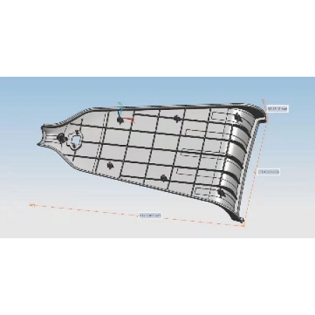 Piese de schimb vehicule electrice - Carenaj triunghiular față pentru scuter electric RDB CC25 - piesă originală