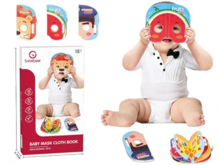 Carticica Educativa bebe tip Masca, 6 animale salbatice, 6 pagini,  20 x 12 cm [1]