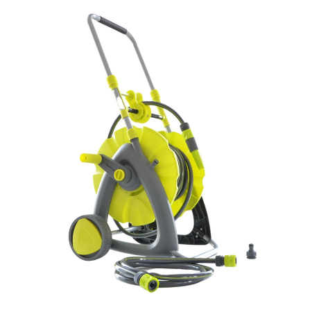 Pompe, motopompe, sisteme de irigat si stropit - Carucior cu tambur si furtun 15m+2m MESTERINO TOOLS NW-H1115B, racord 1/2 inch, material polipropilena