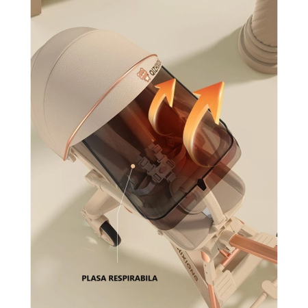 ! LICHIDARE DE STOC ! Carucior Sport Flippy 3in1, 6-36 Luni, Pliabil, Tavita pentru Masa, Pat de Dormit, Centura de Siguranta, Roti 360 Grade, Reversibil, Parasolar, Maner Reglabil, 64 x 35 x 100 cm,  [4]