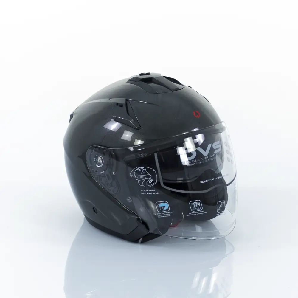 Casca Motocicleta, Scuter, Triciclu,  Rotakt OP12, ABS, Certificare ECE.R22.06, Gri, Marime L [2]