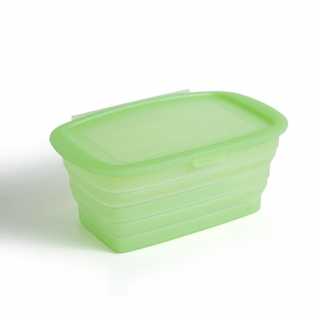 Caserola din Silicon, Flippy, Pliabila, 1L, 18.8 x 8 x 11.5 cm, Rezistenta Temperaturi Extreme, Verde [8]
