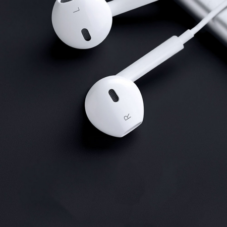 Casti Audio cu Microfon si cu Port Lightning WUW-R32 compatibile iPhone, Alb [4]