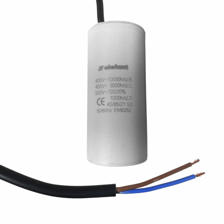 Generatoare si motoare - CBB60 Condensator cu fire 18µF 35x62mm 450V ELEFANT