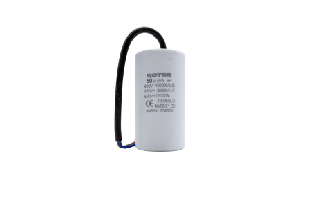 Sub 99 Lei - CBB60 Condensator cu fire 50µF 50x95 mm 450V ROTOR