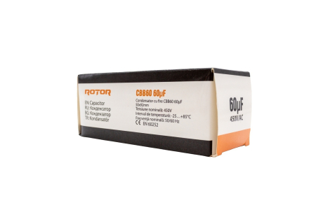 CBB60 Condensator cu fire 60µF 45x95 mm 450V ROTOR [1]