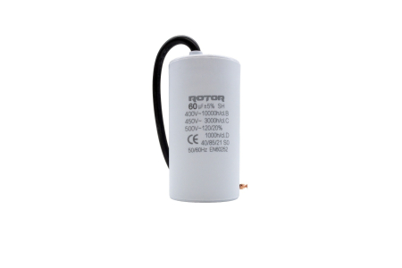Sub 99 Lei - CBB60 Condensator cu fire 60µF 45x95 mm 450V ROTOR