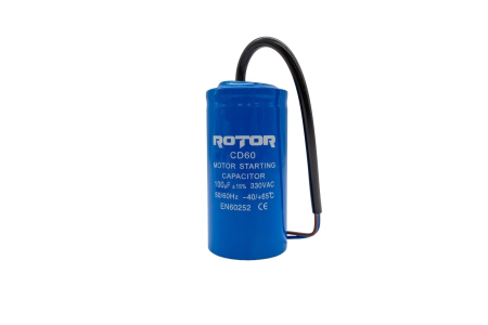 Sub 99 Lei - CD60 Condensator cu fire 100µF 50x100 mm 330V ROTOR