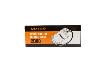 CD60 Condensator cu fire 100µF 50x100 mm 330V ROTOR [1]