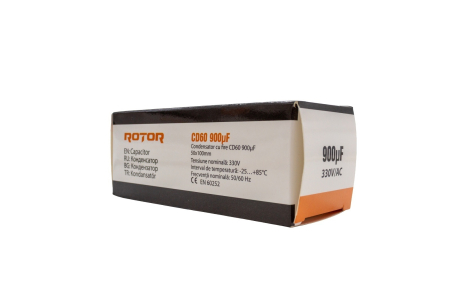 CD60 Condensator cu fire 900µF 50x100 mm 330V ROTOR [2]