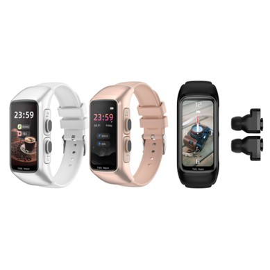 GSM - Ceas Smartwatch 2 in 1, cu Casti Bluetooth, N8 TWS, Plug in lateral, afisaj 1.47 inch , rezolutie 172*320, Negru