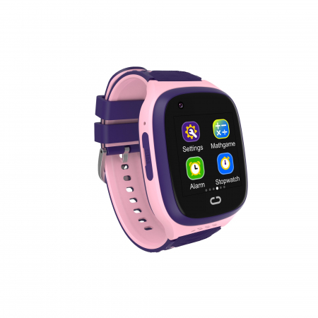Ceas Smartwatch Flippy, Pentru Copii, LT31E-4G cu Functie Telefon, Localizare GPS, Istoric Traseu, Apel de Monitorizare, Camera, Mov/Roz [0]