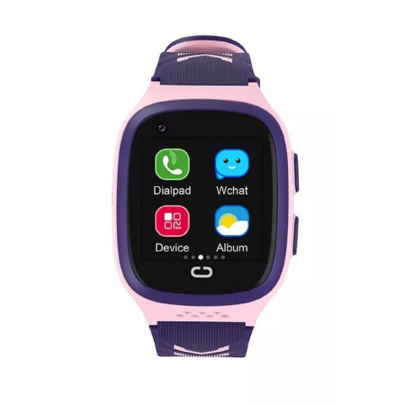Ceas Smartwatch Flippy, Pentru Copii, LT31E-4G cu Functie Telefon, Localizare GPS, Istoric Traseu, Apel de Monitorizare, Camera, Mov/Roz [6]