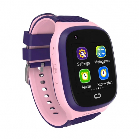 Ceas Smartwatch Flippy, Pentru Copii, LT31E-4G cu Functie Telefon, Localizare GPS, Istoric Traseu, Apel de Monitorizare, Camera, Mov/Roz [4]