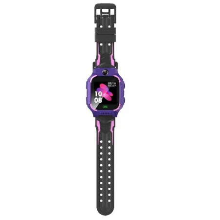 Ceas Smartwatch Flippy, Pentru Copii, Model Q19 Z6, Localizare LBS, Istoric Traseu, Monitorizare Spion, Camera Foto, Lanterna, Chat Vocal, Apel SOS, Roz/Mov [9]