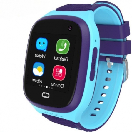 GSM - Ceas Smartwatch Pentru Copii LT31E-4G cu Functie Telefon, Localizare GPS, Istoric traseu, Apel de Monitorizare, Camera, Albastru