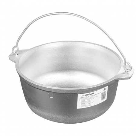 Ceaun tuci aluminiu alimentar cu capac, capacitate 3 litri ELEFANT [1]
