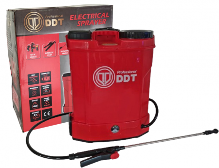 *Cel mai mic pret* Pompa de stropit cu acumulator DDT Profesional 12 L, 12 V, 2.3 MPA, Complet accesorizata [1]
