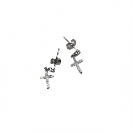 Cercei Argint 925 Cruce cu Pietre [2]
