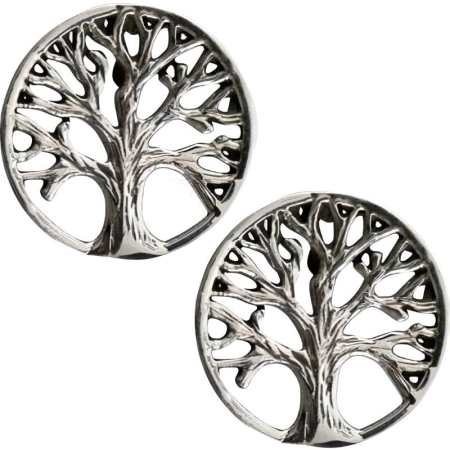 Bijuterii argint - Cercei din Argint 925 Copacel Rodiat, 1.76 g