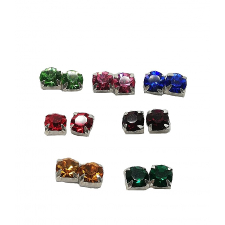 Bijuterii argint - Cercei din Argint 925 cu Zirconiu Colorat