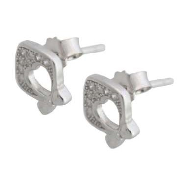 Bijuterii argint - Cercei din Argint 925 Fundita, 1.21 g