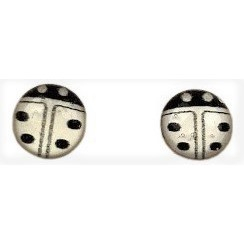 Cercei Din Argint 925, Jolie Silver, Model Buburuză, Placaj Cu Rodiu, 0.38g [2]